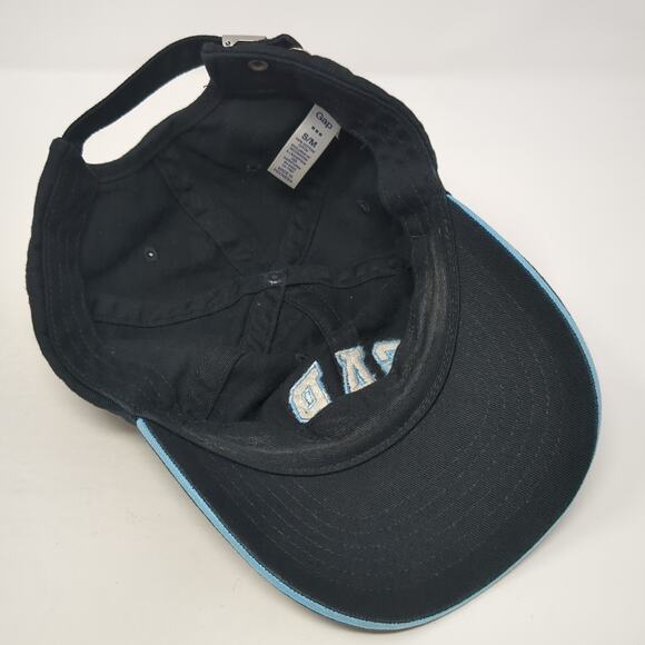 Gap Slideback Baseball Cap Black M Adjustable Embroidered Vented Holes 6 Panel - Picture 7 of 9
